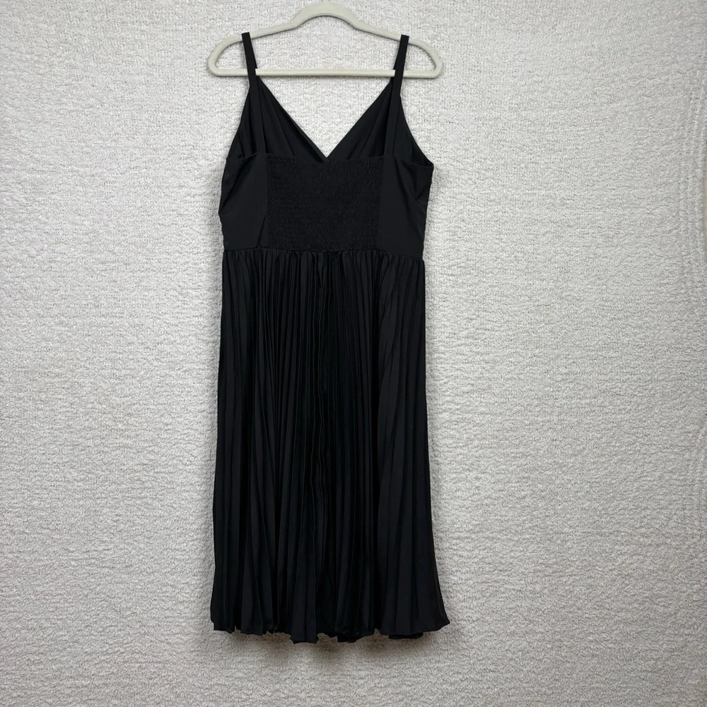 Grace Karin Dress Womens 2XL Black Sleeveless Wrap V-Neck A-Line Midi Fit Flared